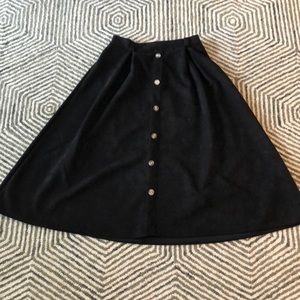 Oak + Fort midi skirt black